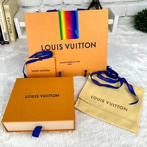 Louis Vuitton Dust Bag, shopping bag, box, gift card ribbon package set